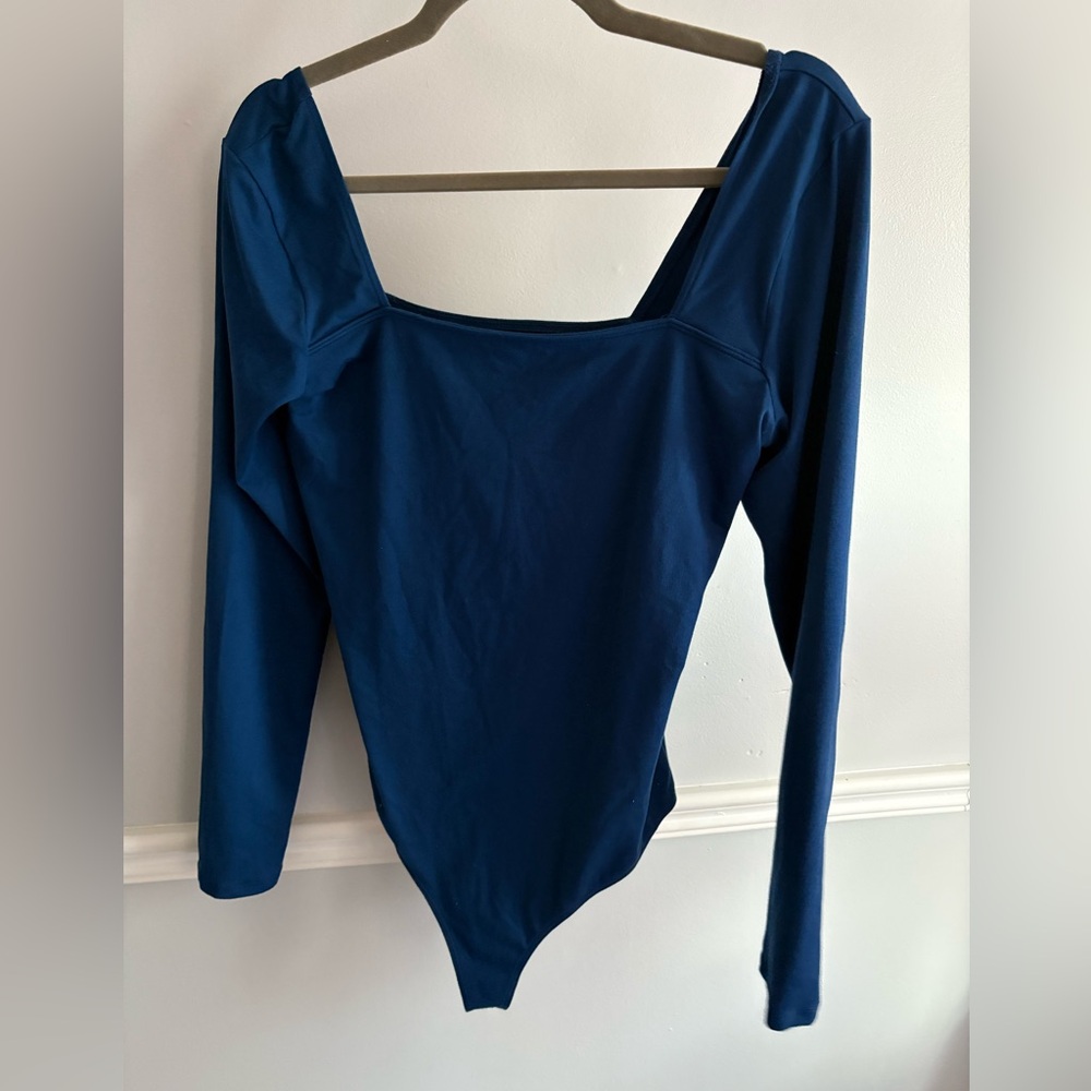 Women's hollister Blue Long Sleeve bodysuit (thong)